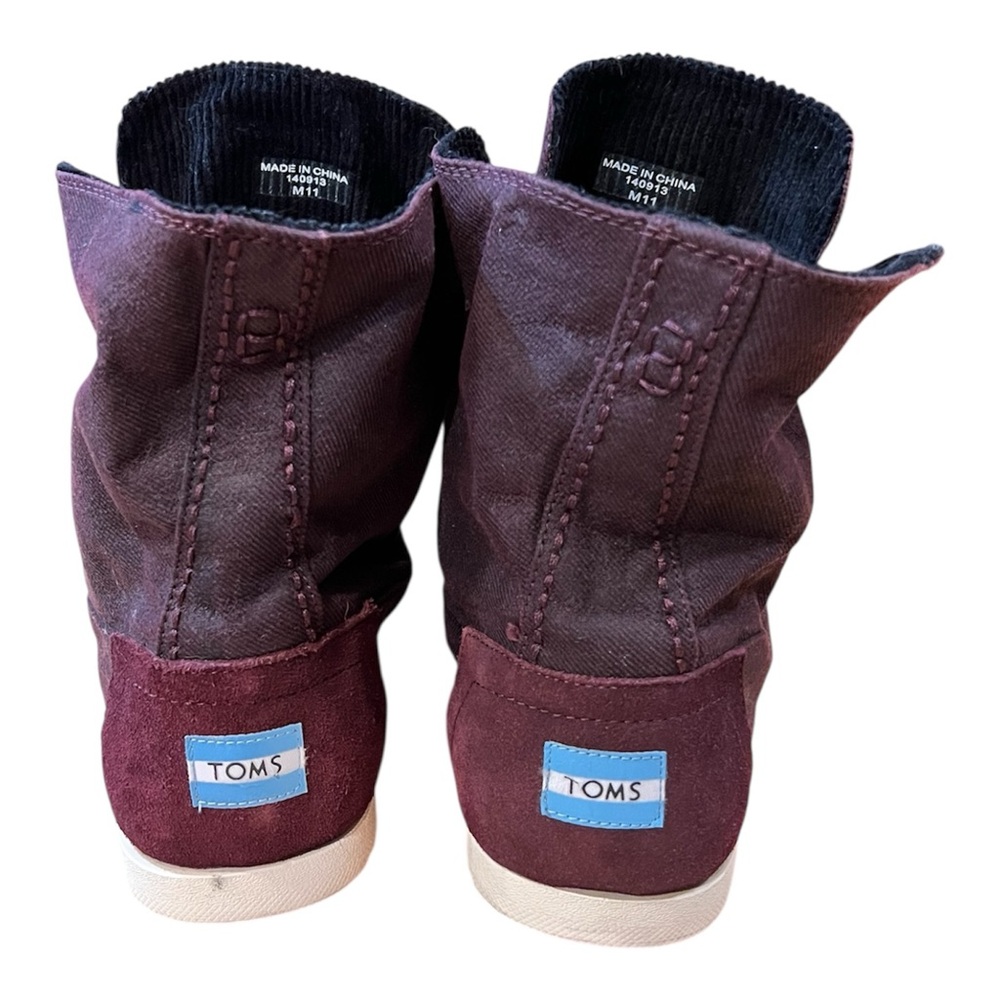 TOMS "Paseo" High-Tops Chukka Maroon SZ 11 - Picture 7 of 9
